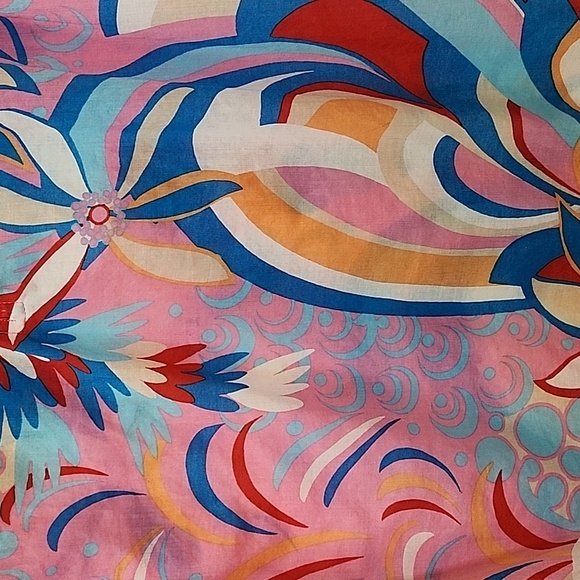 Talbots RUFFLE TRIM SHELL  DAZZLING FLORAL SIZE LP - Picture 15 of 16